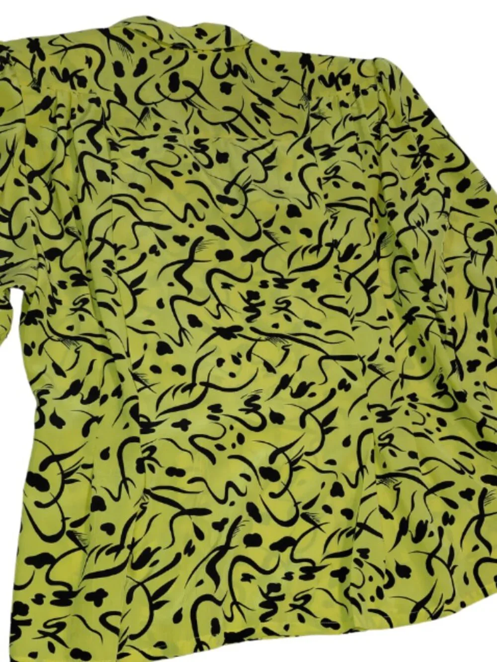 Nicola Vintage Abstract Blouse Made in Korea w/ Shoulder Pads Women's Size 10 - Picture 8 of 12